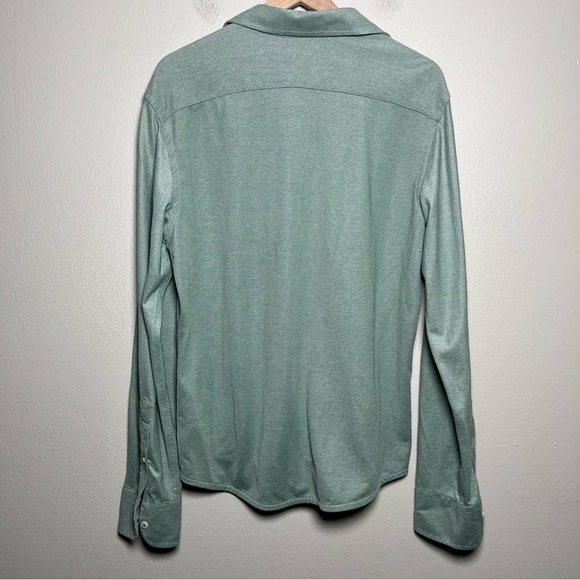 Untuckit Men Button Down Farnese Shirt Medium Green Cotton Cool Max Office‎ - Picture 6 of 9